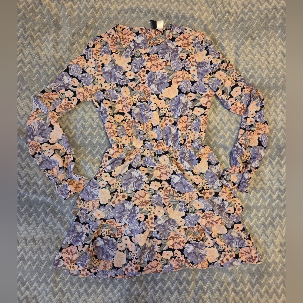 Pink And Purple Floral Dress